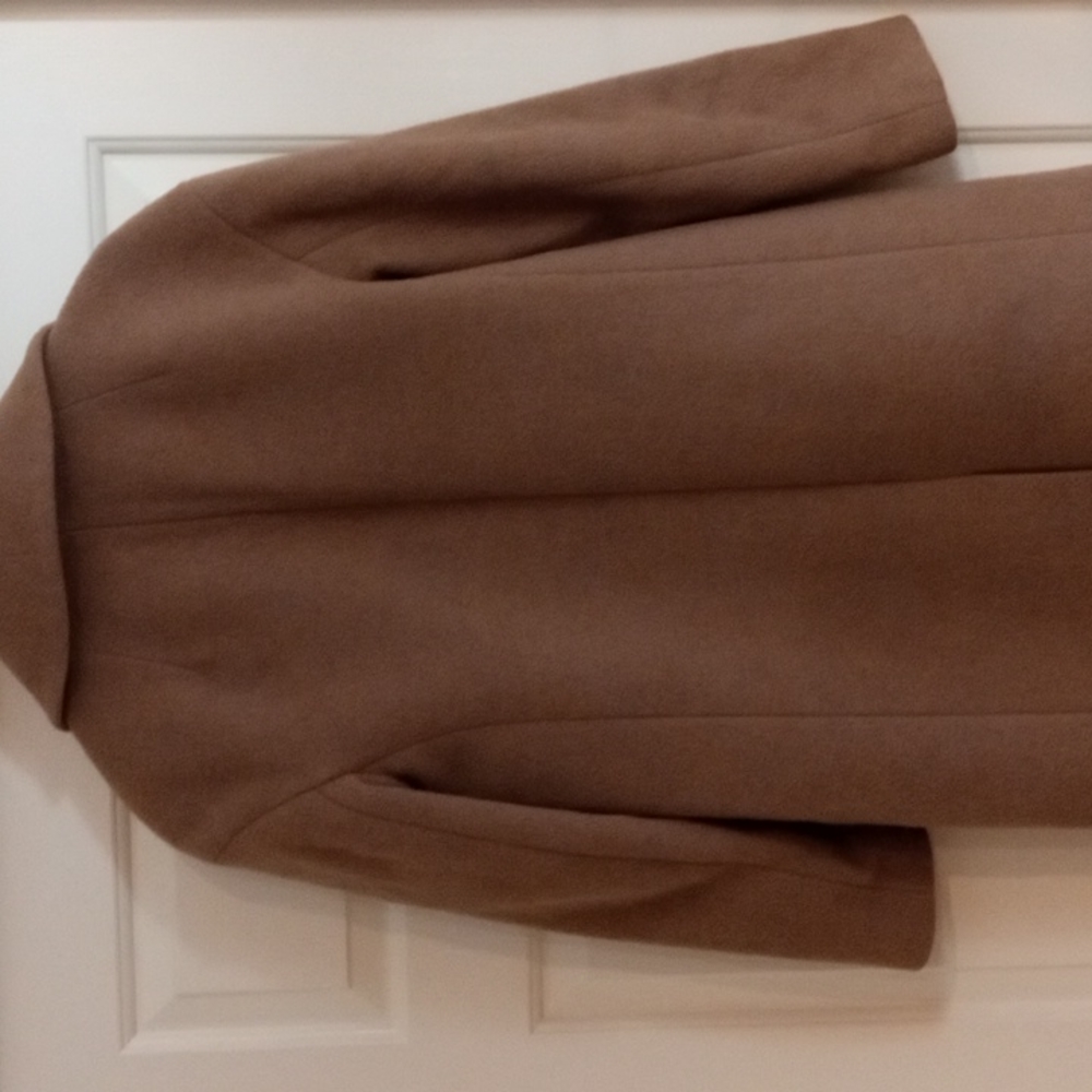J. Crew 100% Camel Hair Tan Women's Coat Jacket XS fits like Small - Medium - Picture 5 of 12